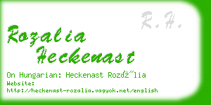 rozalia heckenast business card